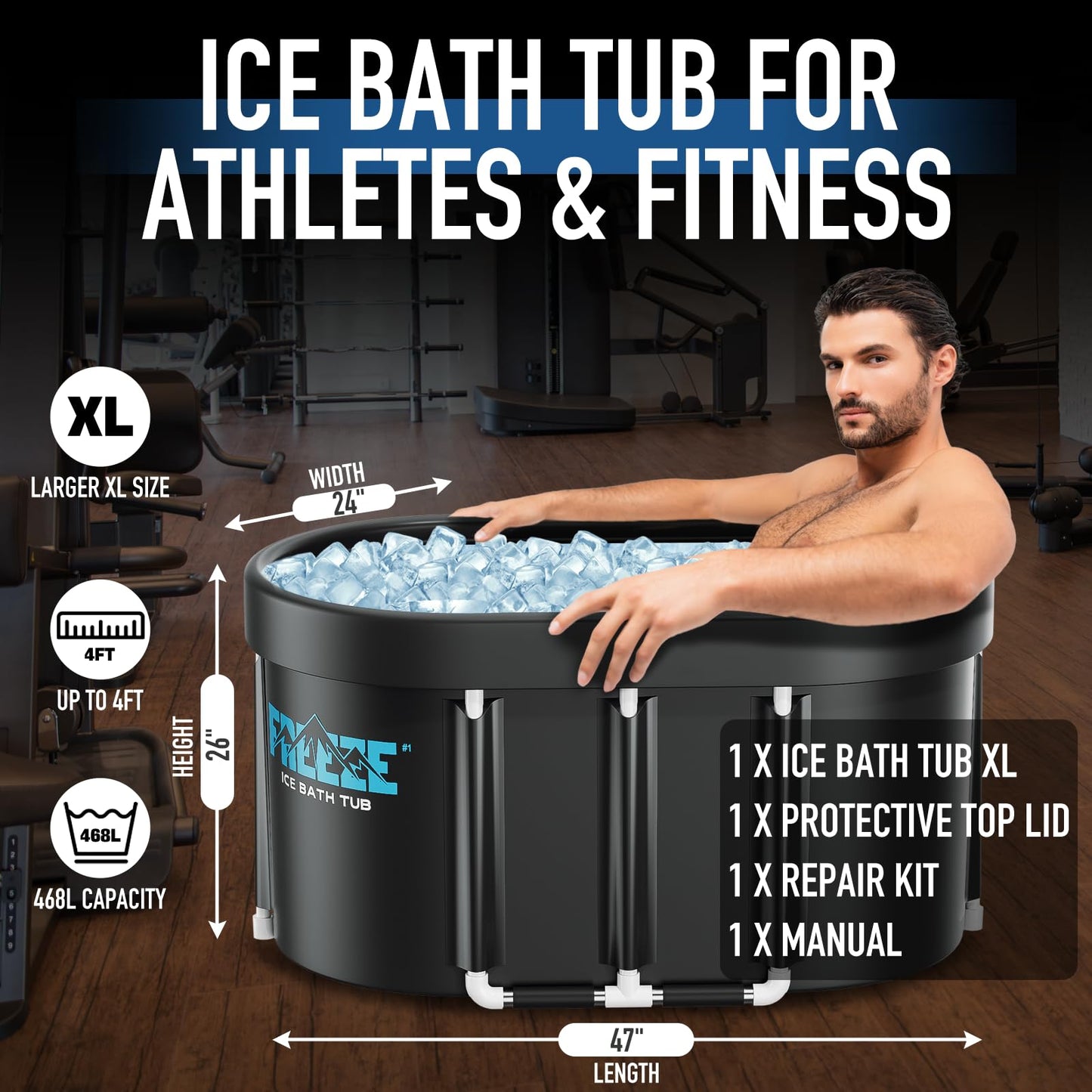 Oval Ice Bath Tub with Cover